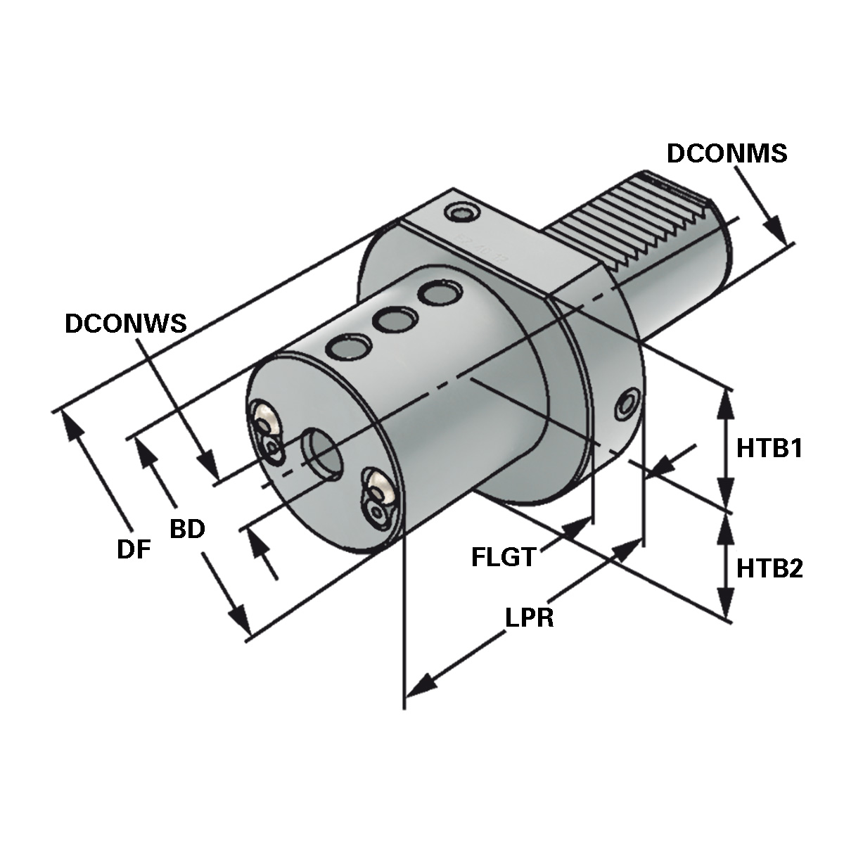 Bohrstangenhalter E2-30x10 DIN 69880 (ISO 10889)