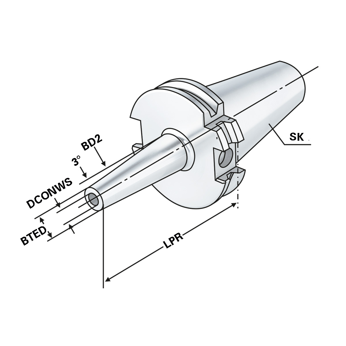 Schrumpffutter SK 40-06-120 DIN 69871 AD/B