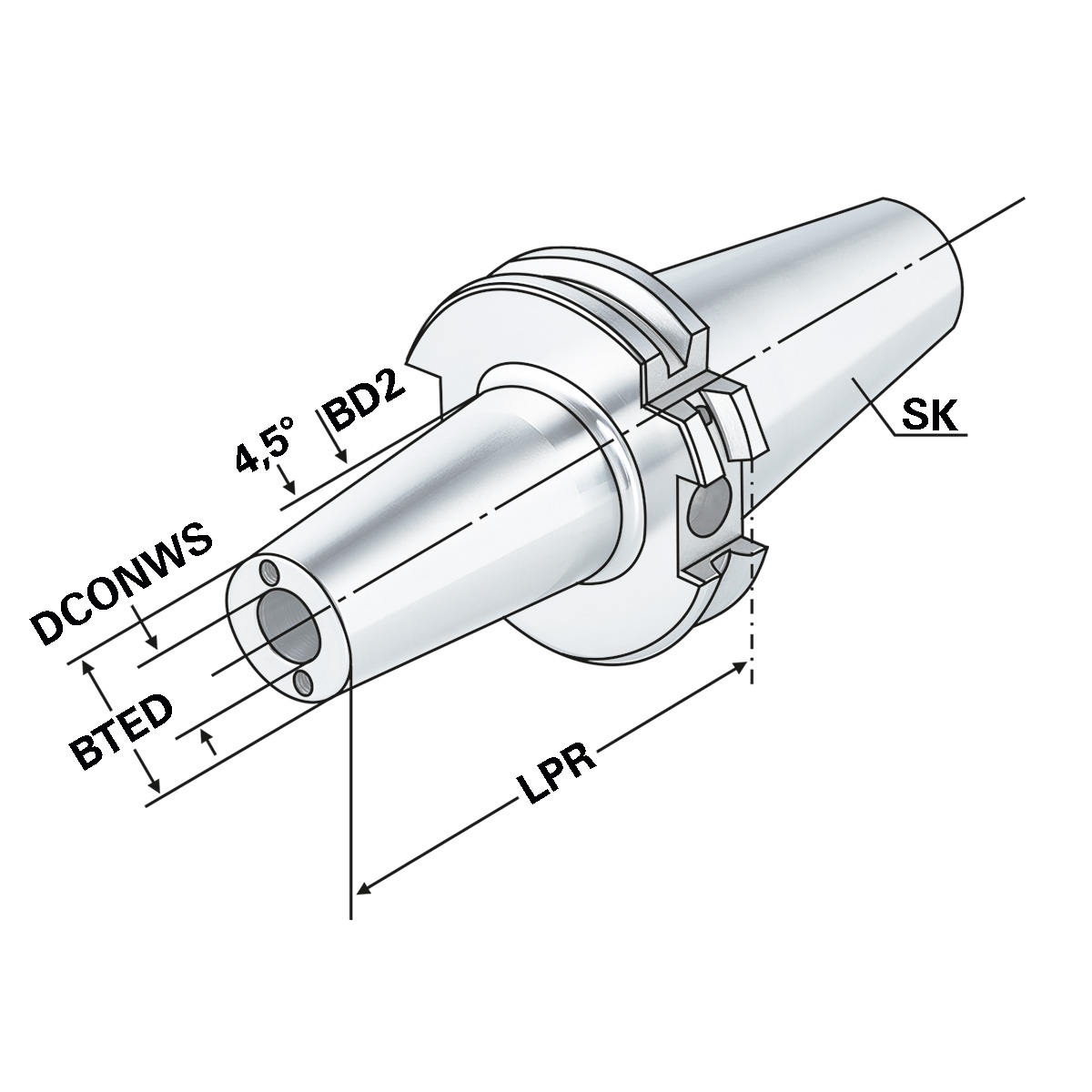 Schrumpffutter SK 40-14-80 mit Kühlkanälen