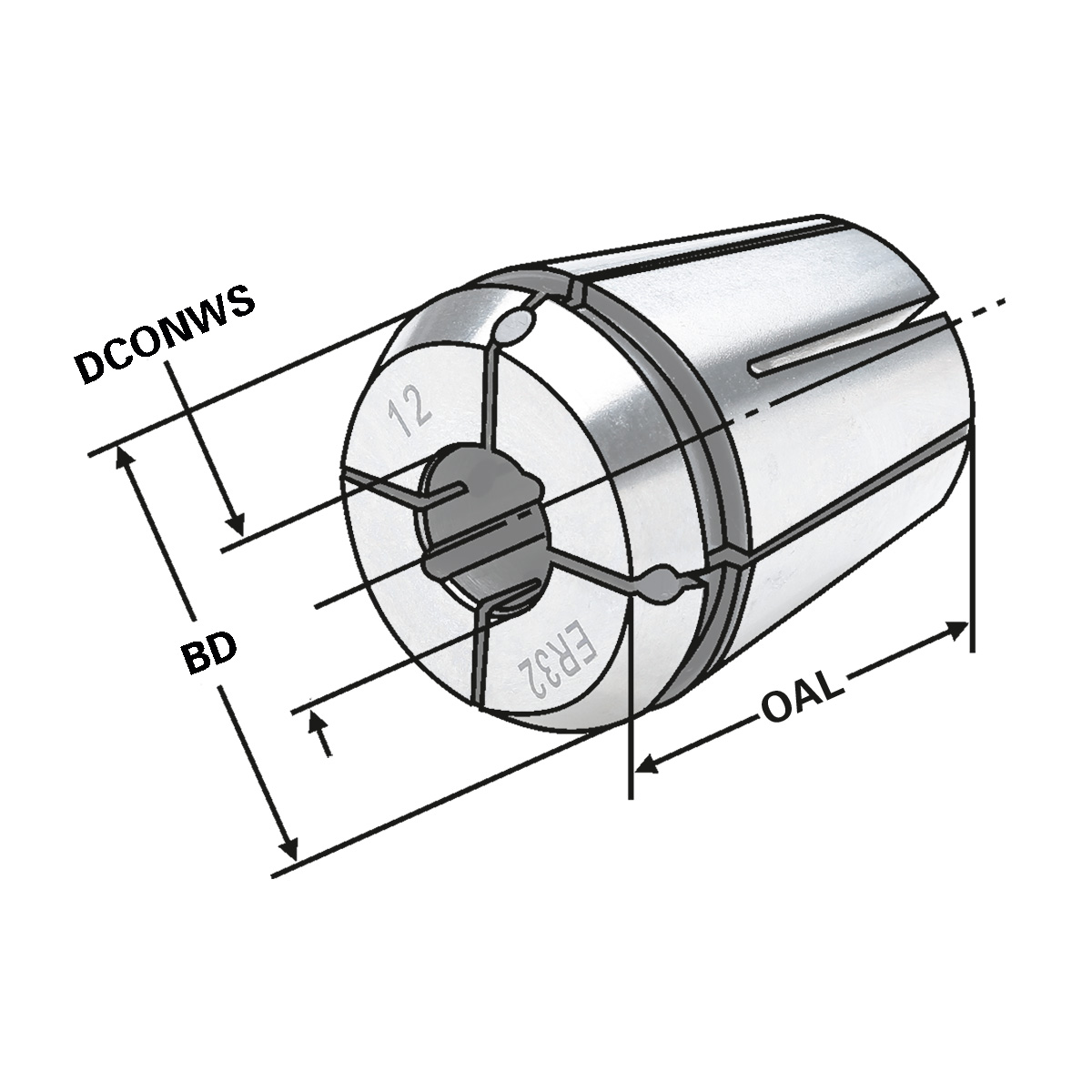 Spannzangen ER16 | 426 ECC | Ø 4 DIN 6499 B (ISO 15488 B)