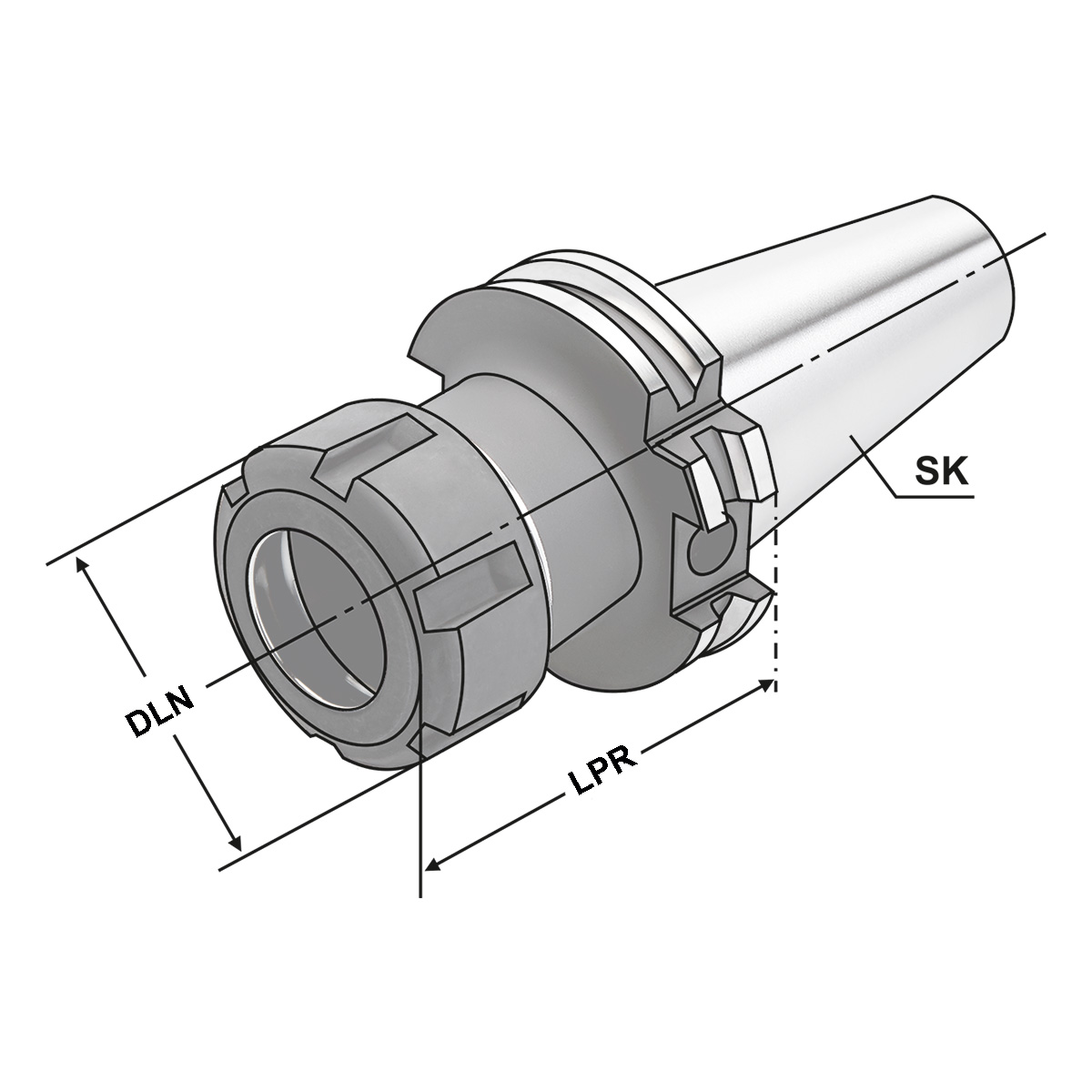 Spannfutter SK 30-2/16-70 ER25 DIN 69871 AD