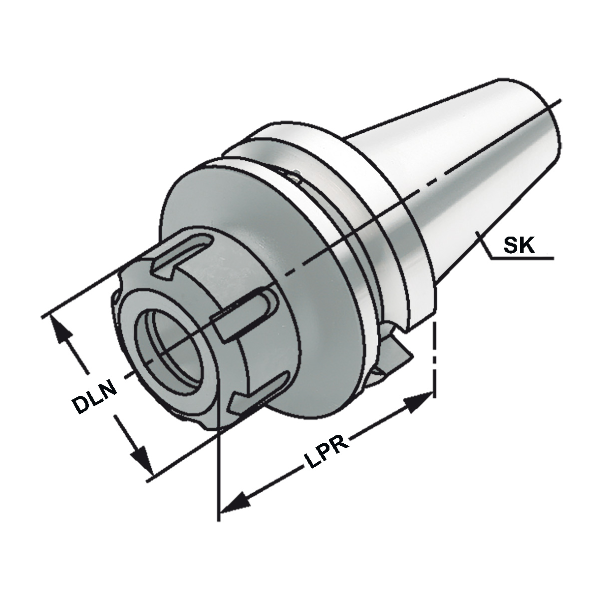 Spannfutter BT 50-2/16-70 ER25 JIS B 6339 (MAS-BT) AD/B