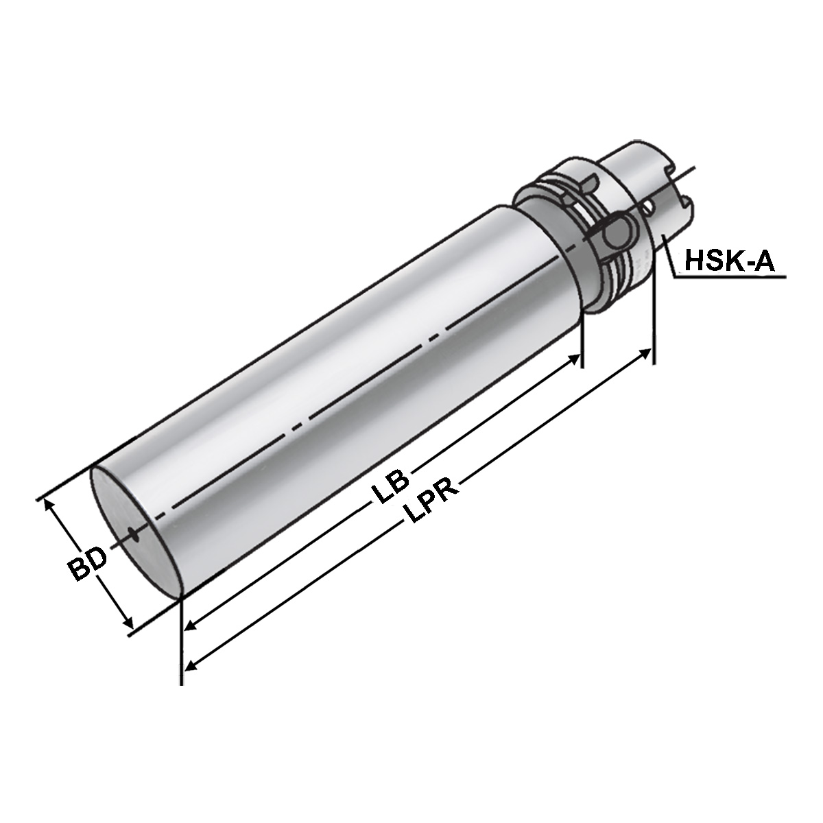 Bohrstangenrohling HSK 50-50,5-200 DIN 69893 Form A