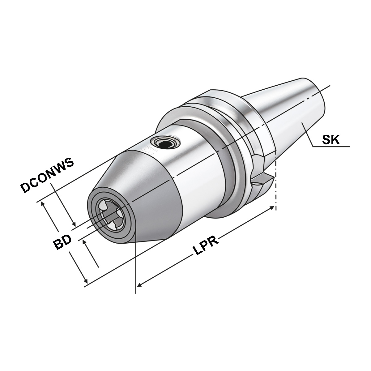 CNC-Bohrfutter BT 30-2,5/16-98 JIS B 6339 (MAS-BT) AD