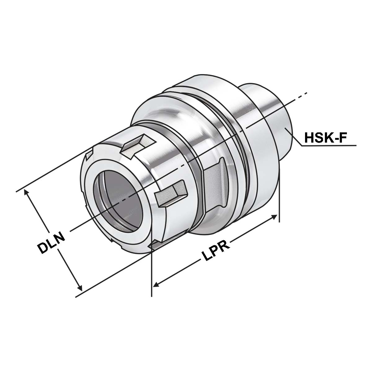 Spannfutter HSK 63-3/26-75 ER40 DIN 69893 Form F