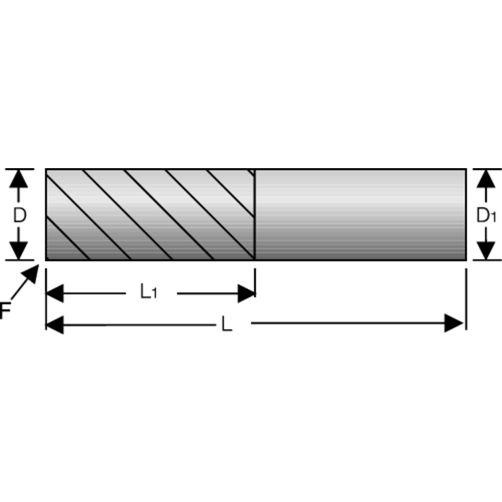 Alu-Trochoidalfräser VHM 30° 3,5xD 6mm Z=3 HA, Kantenschutz-Fase, TAC