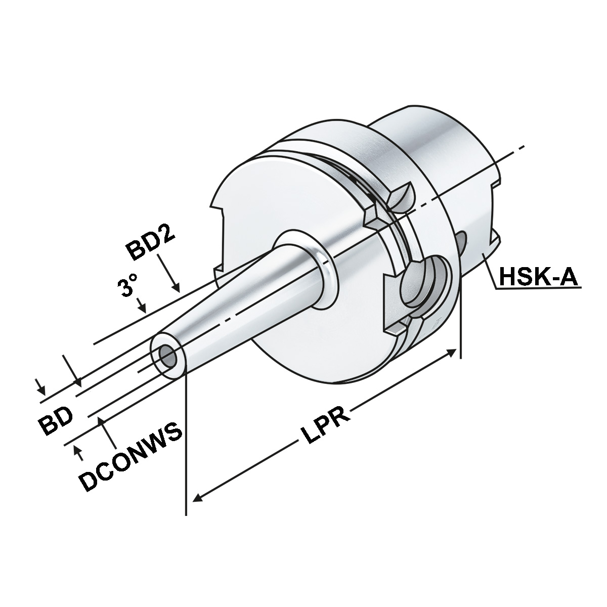 Schrumpffutter HSK 63-04-80 DIN 69893 Form A