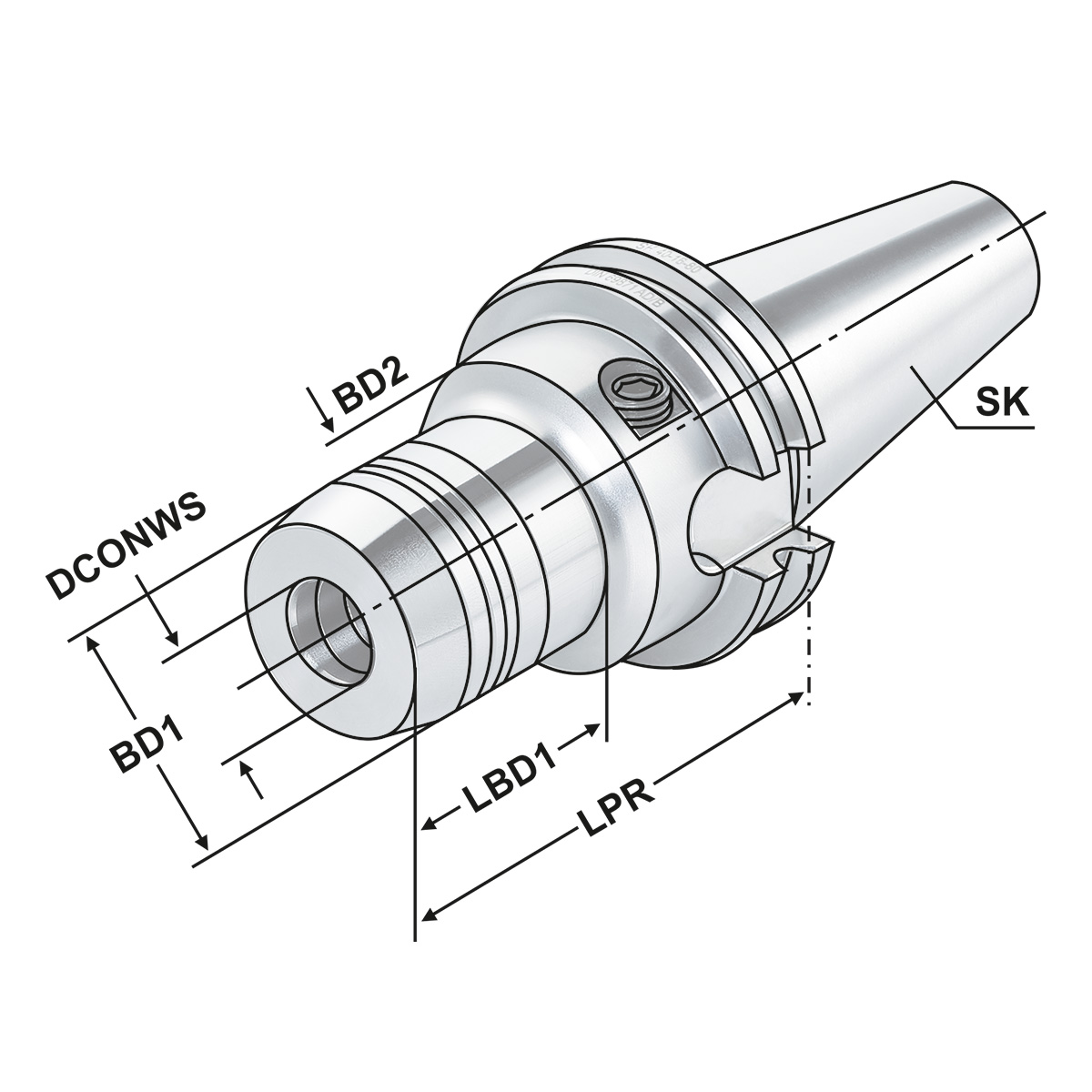 Hydro-Dehnspannfutter SK 40-25-117