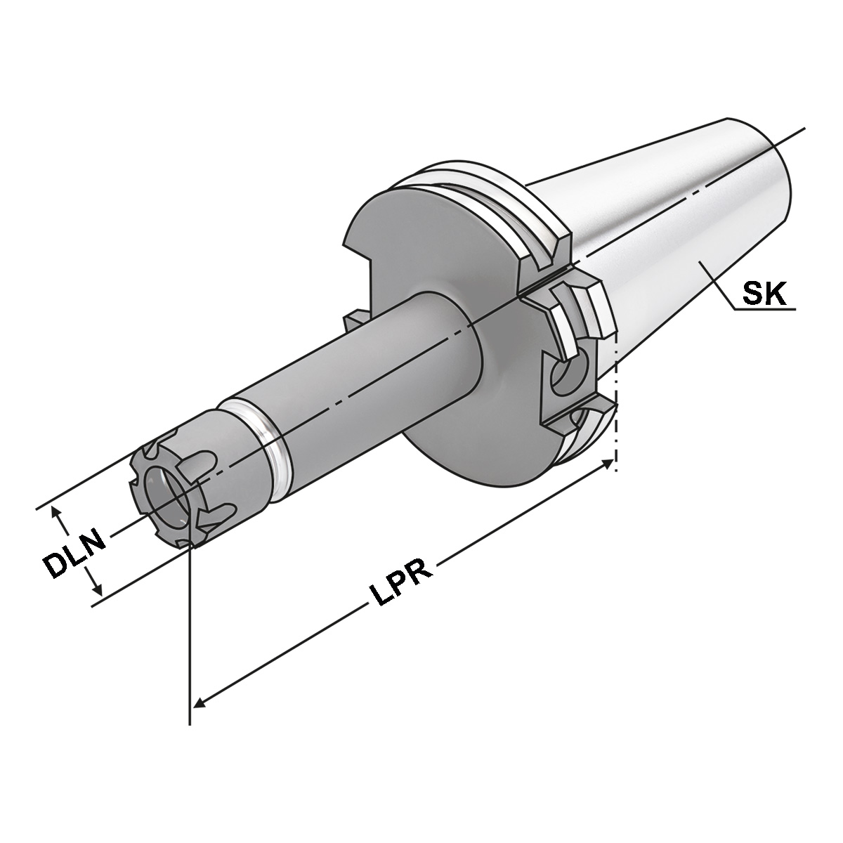 Spannfutter SK 50-1/10-160 ER16 - Mini DIN 69871 AD/B