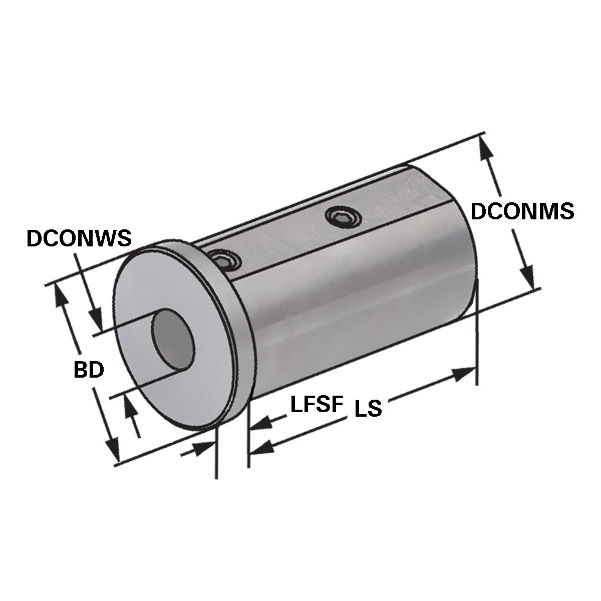 Reduzierbuchsen für Bohrstangenhalter d=32 | d1=6