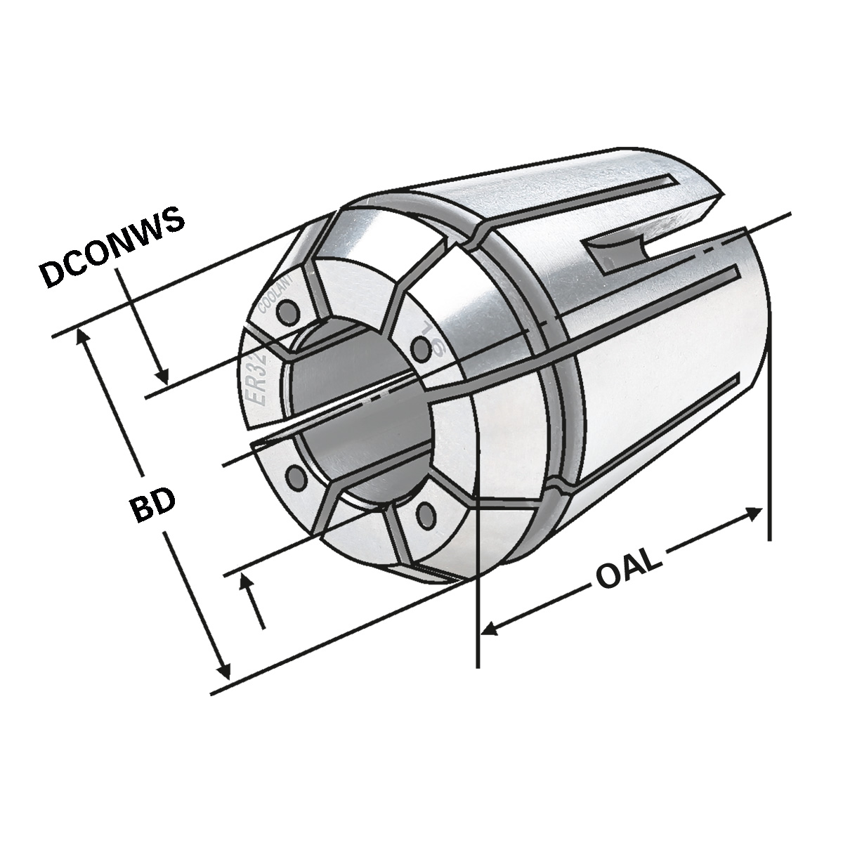 Spannzangen 430GC/ER25 | 11 x 9 DIN 6499 A (ISO 15488 A)