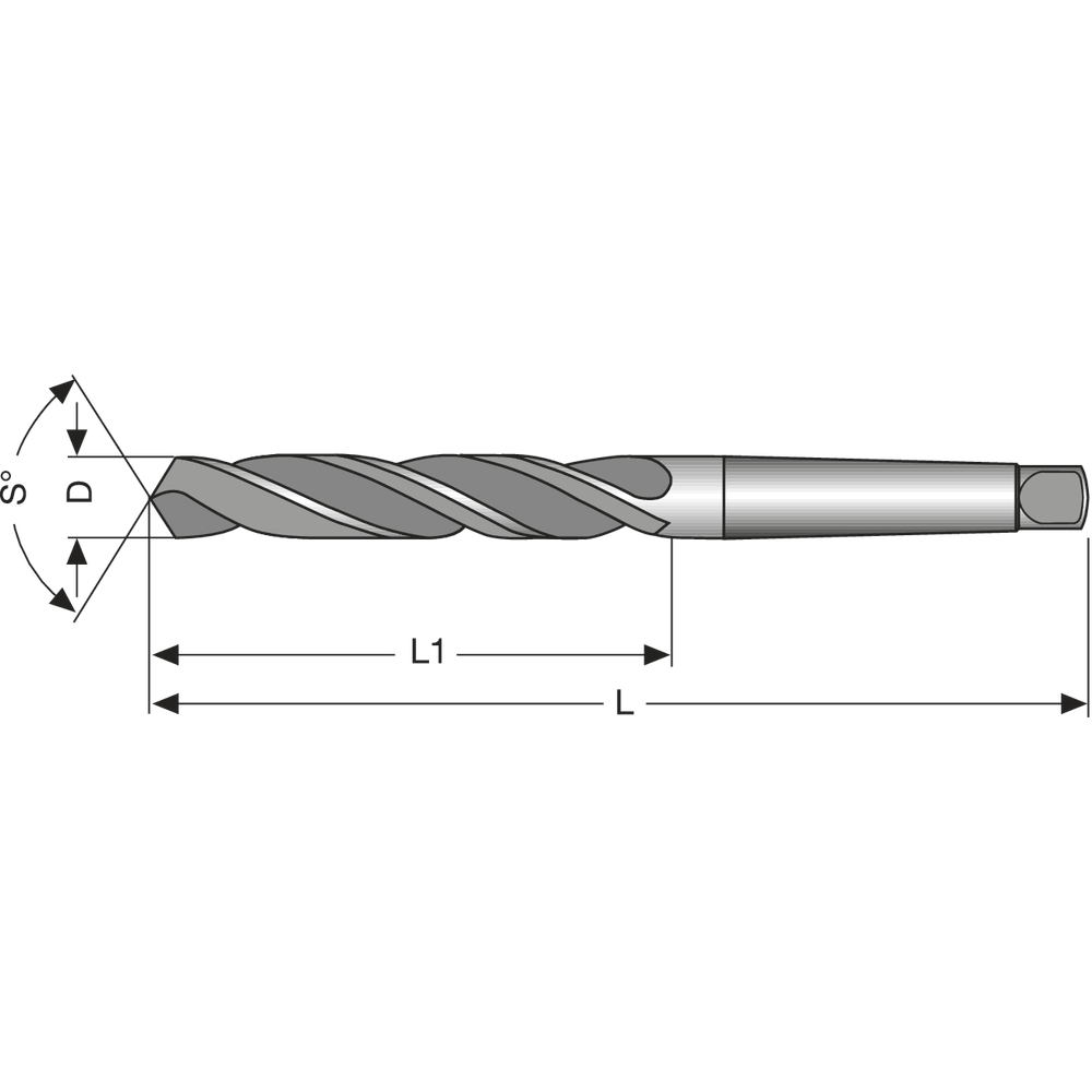 Aufbohrer HSS DIN343N 23° Z=3 7,80mm MK1