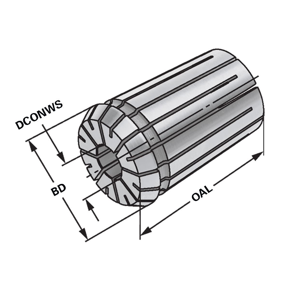 Spannzangen OZ25 | 462E | Ø 12 - 11,5 DIN 6388 B (ISO 10897 B)