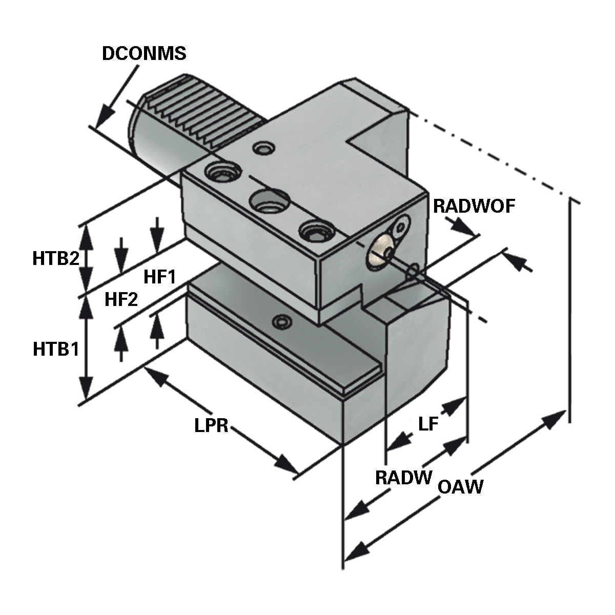 Axial-Werkzeughalter C2-50x32 DIN 69880 (ISO 10889)