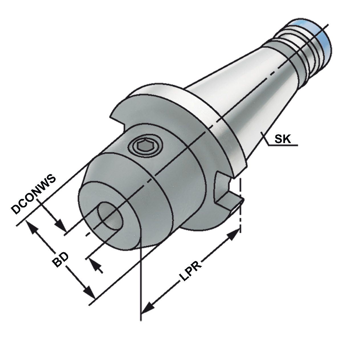 Fräseraufnahme SK 30-12-40 DIN 2080