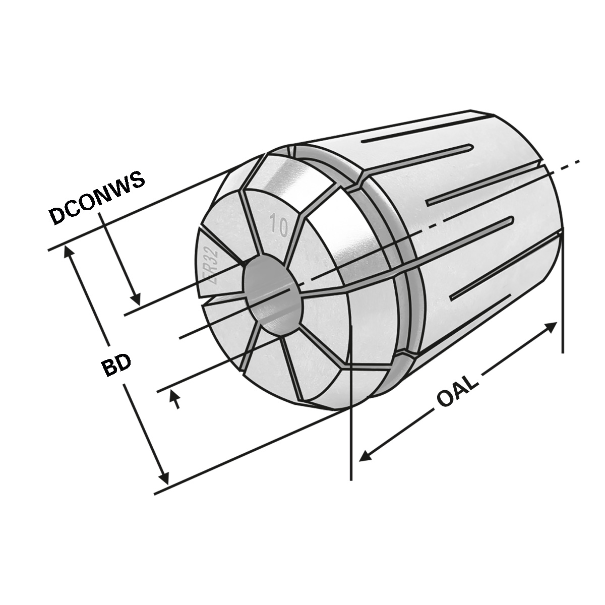 Spannzangen ER20 | 428 EH | Ø 5 DIN 6499 B (ISO 15488 B)