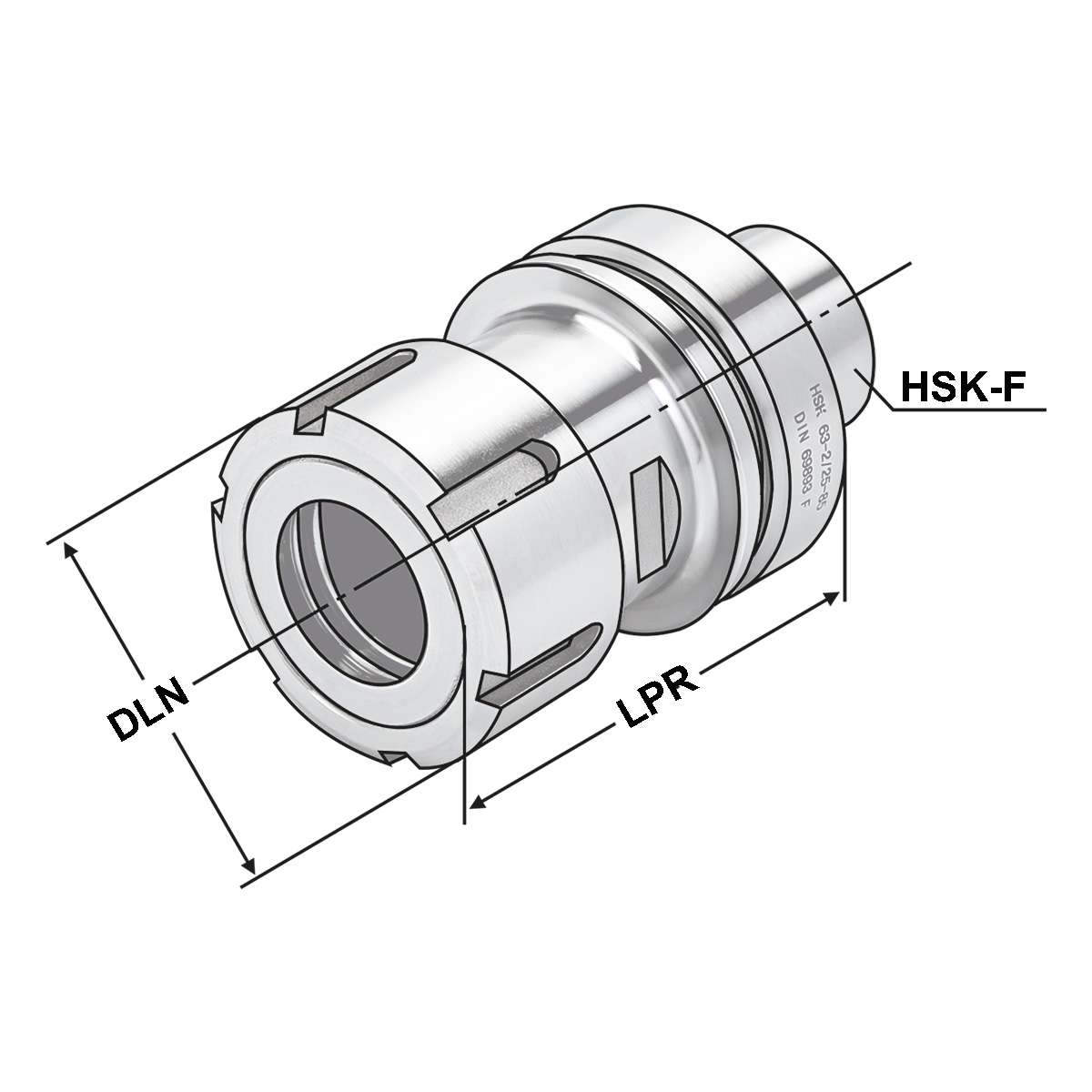 Spannfutter HSK 63-2/25-85 OZ25 DIN 69893 Form F