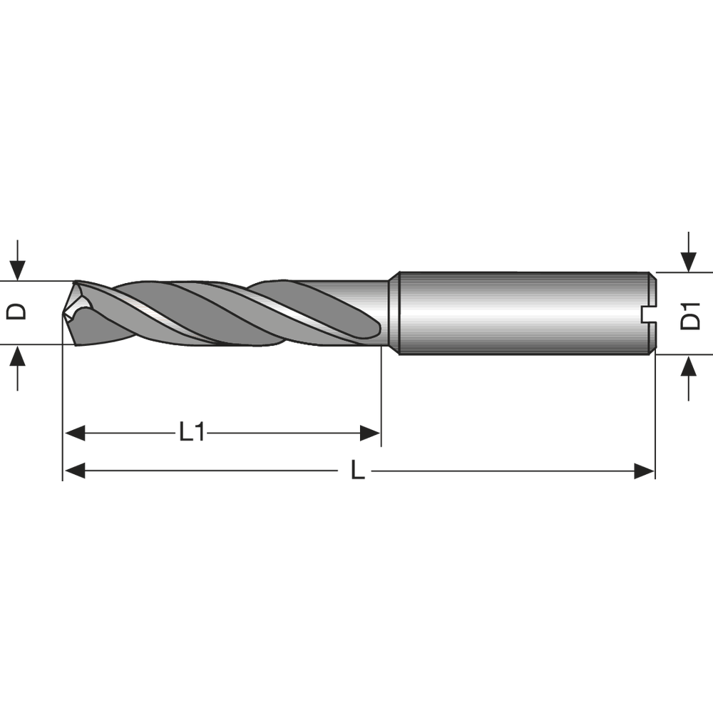 Tieflochbohrer VHM 16xD 3mm, IK, HA, TiAlNplus HPC