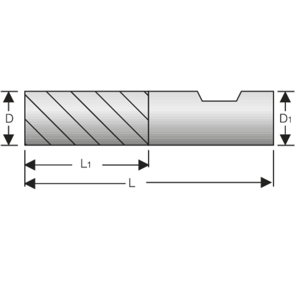 Langlochfräser HSS-E DIN844W 6mm Z=2 lang