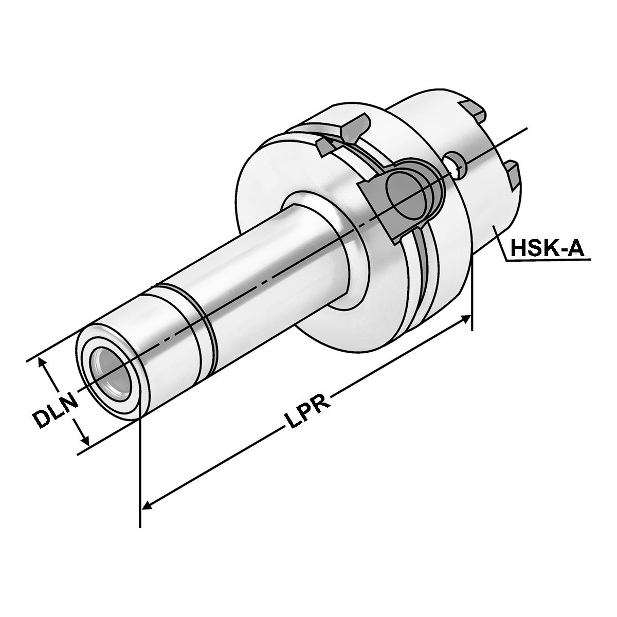 Spannfutter HSK 40-4/16-80 KPS16 DIN 69893 (ISO 15488) Form A