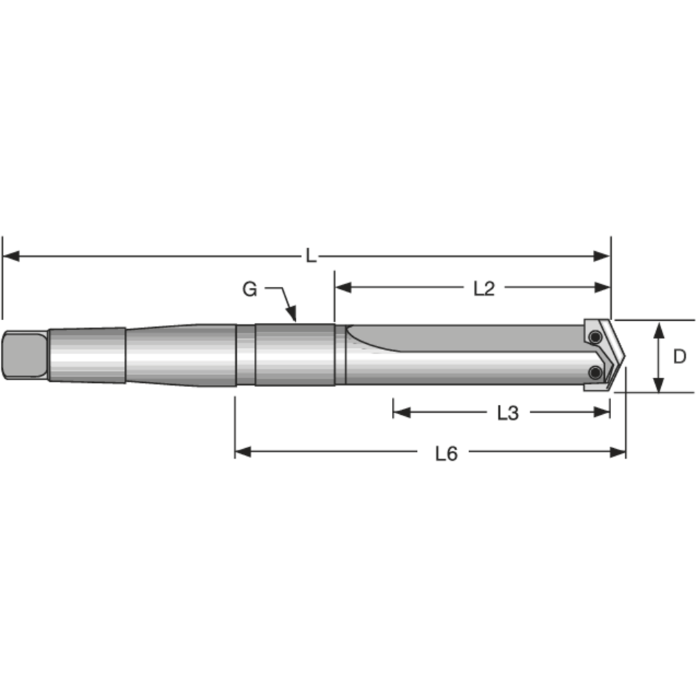 Halter 1 Schaft MK3 geradegenutet kurz (17,53-24,38mm)