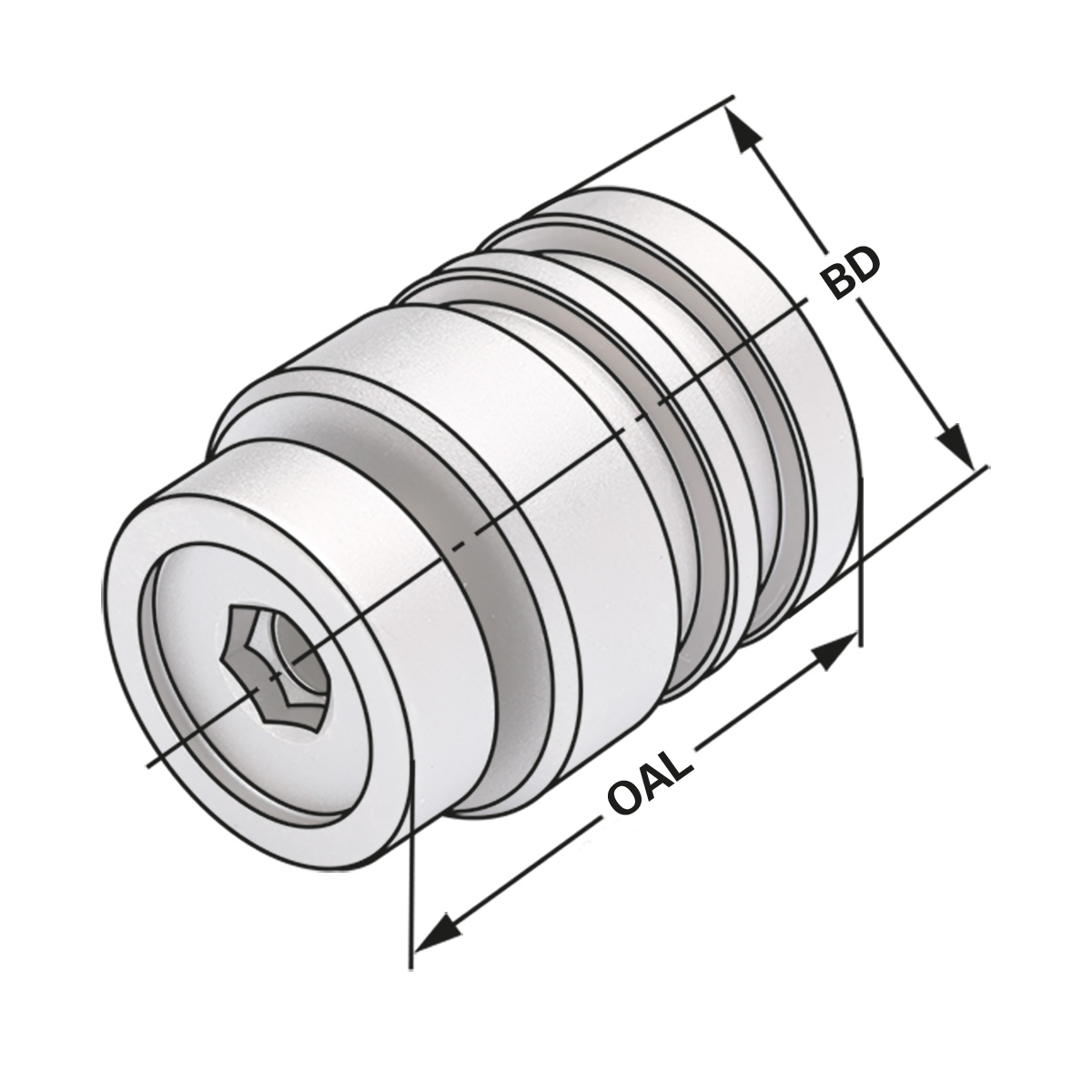 Einstellschraube HKS 20 für Hochleistungs-Kraftspannfutter