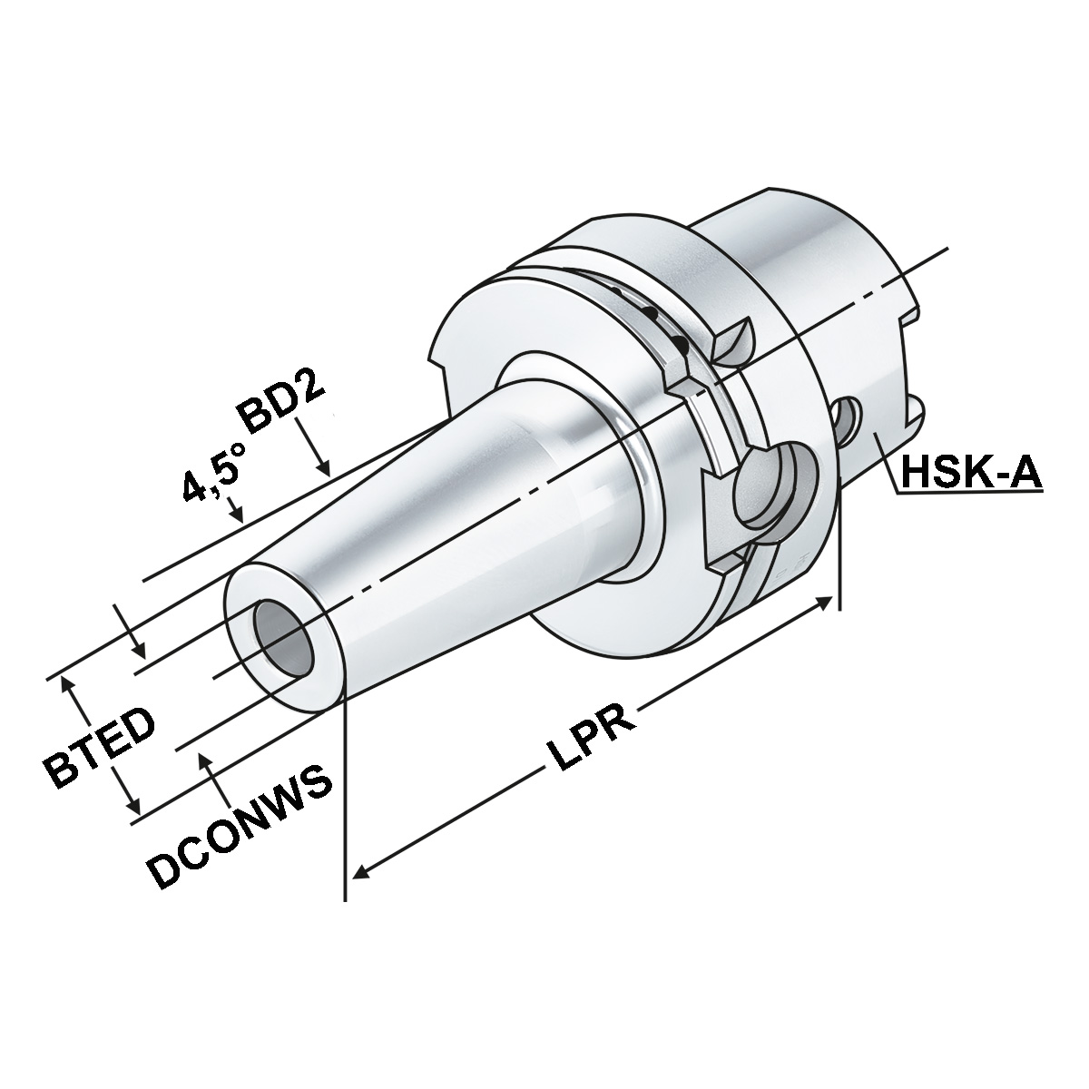 Schrumpffutter HSK 100-14-160 DIN 69893 Form A