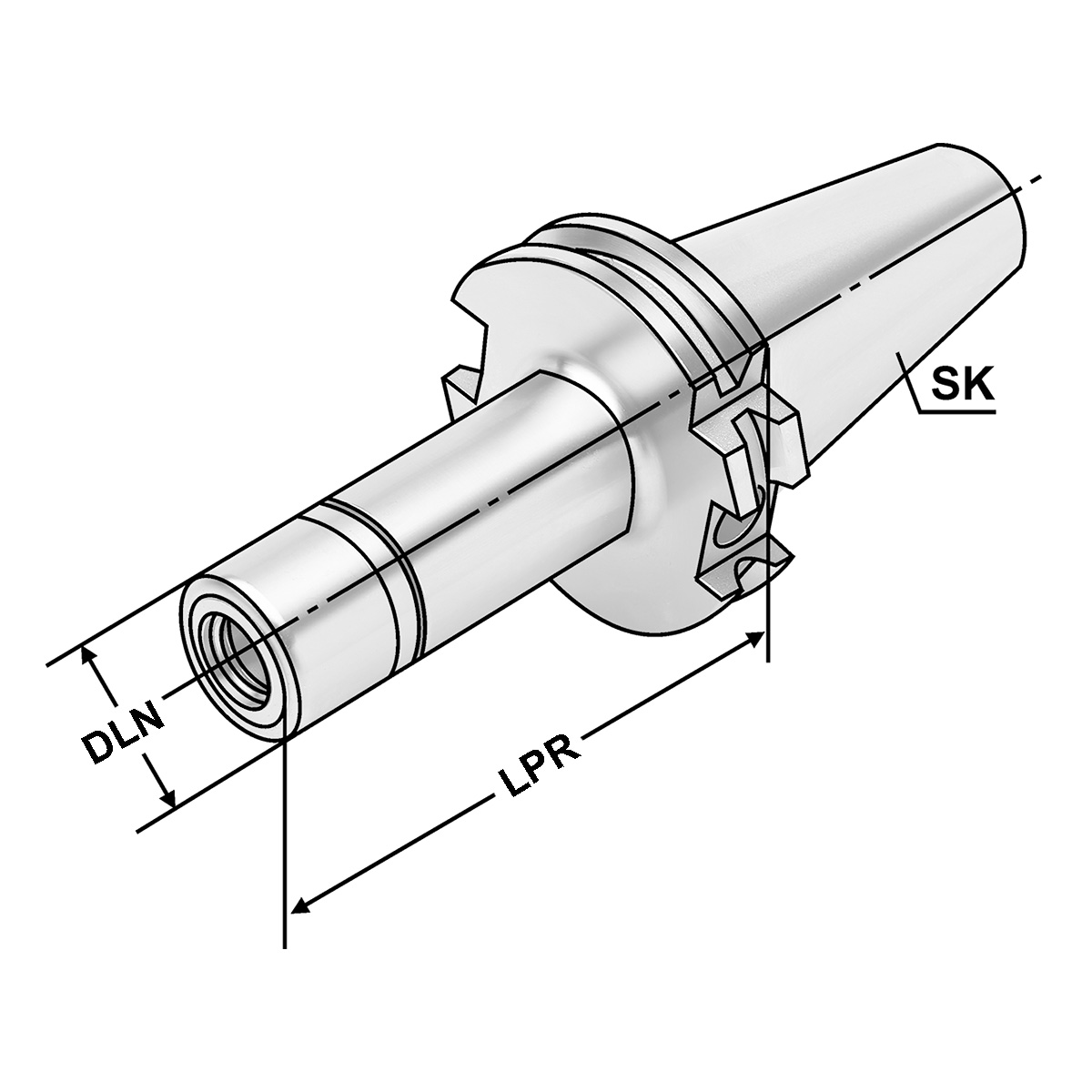 Spannfutter SK 40-1/10-90 KPS10 DIN 69871 AD