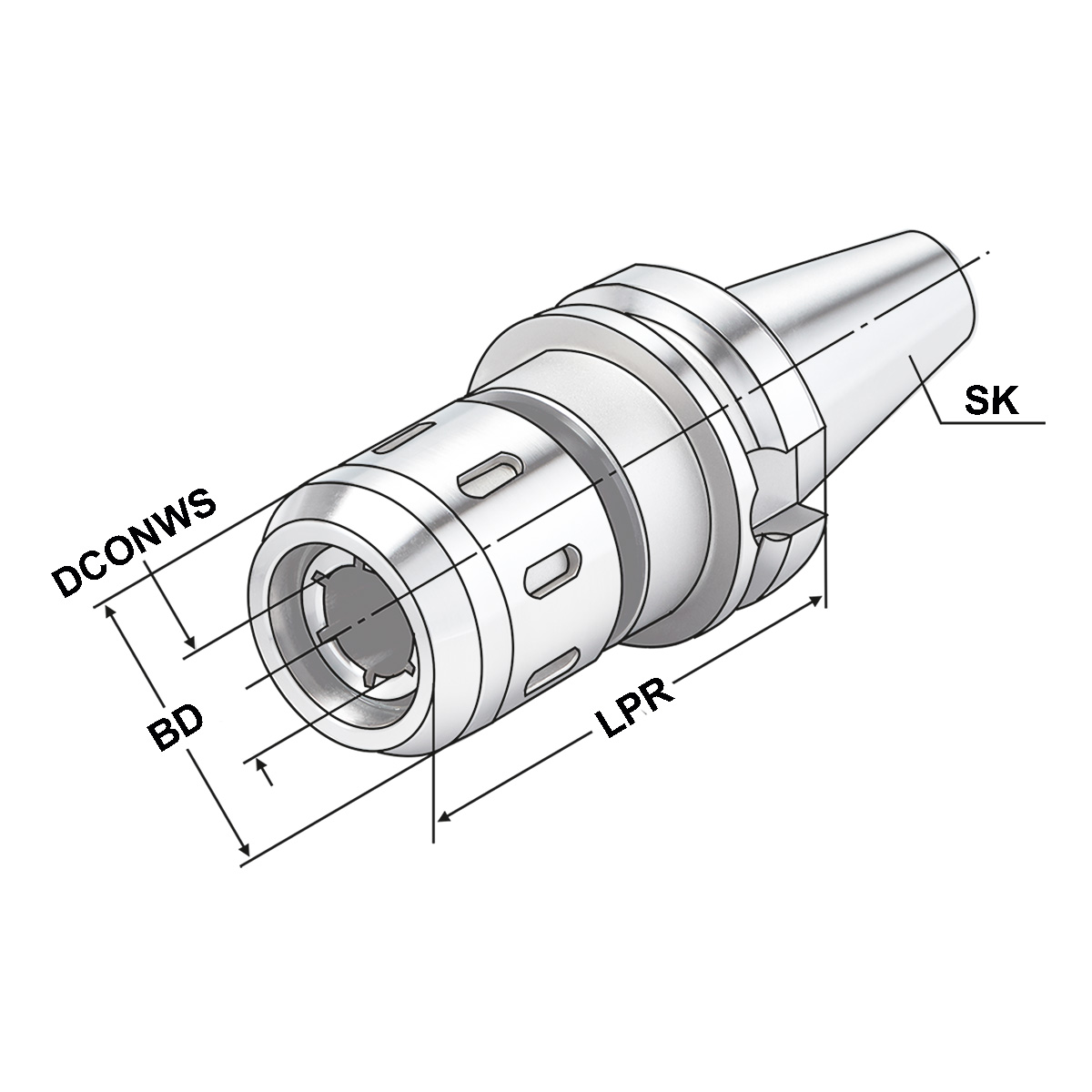 Hochleistungs-Kraftspannfutter BT 40-25-90 JIS B 6339 (MAS-BT) AD/B