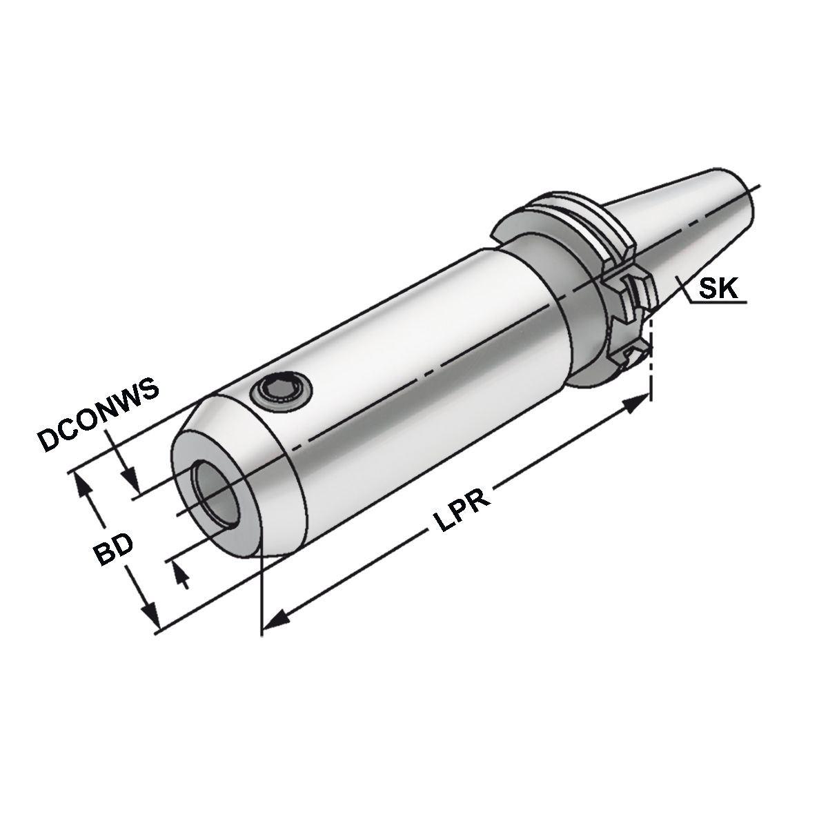 Fräseraufnahme SK 40-06-160 DIN 69871 AD/B