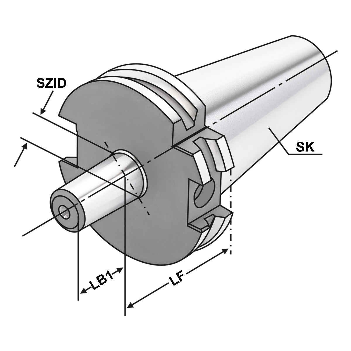 Bohrfutteraufnahme SK 50 - B18 DIN 69871 A