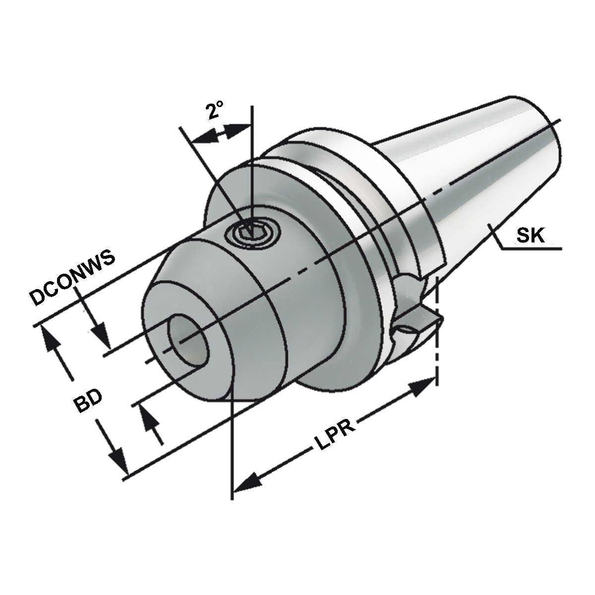 Whistle Notch BT 40-08-50 JIS B 6339 (MAS-BT) AD/B