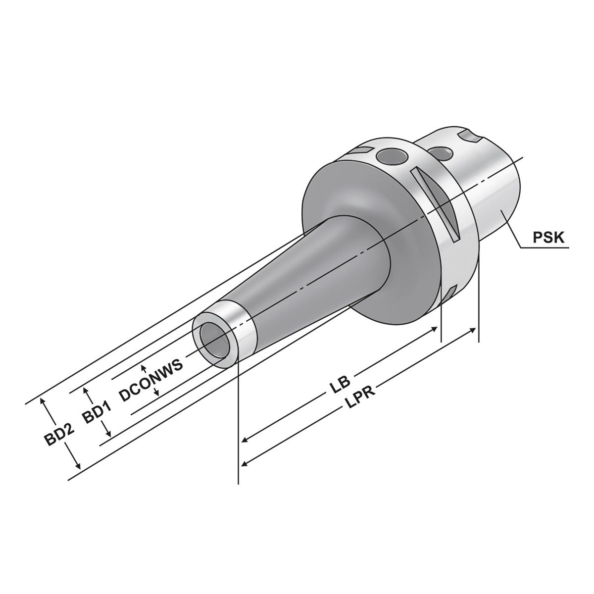 Fräsaufnahme für Einschraubfräser PSK 63-M10-105 ISO 26623