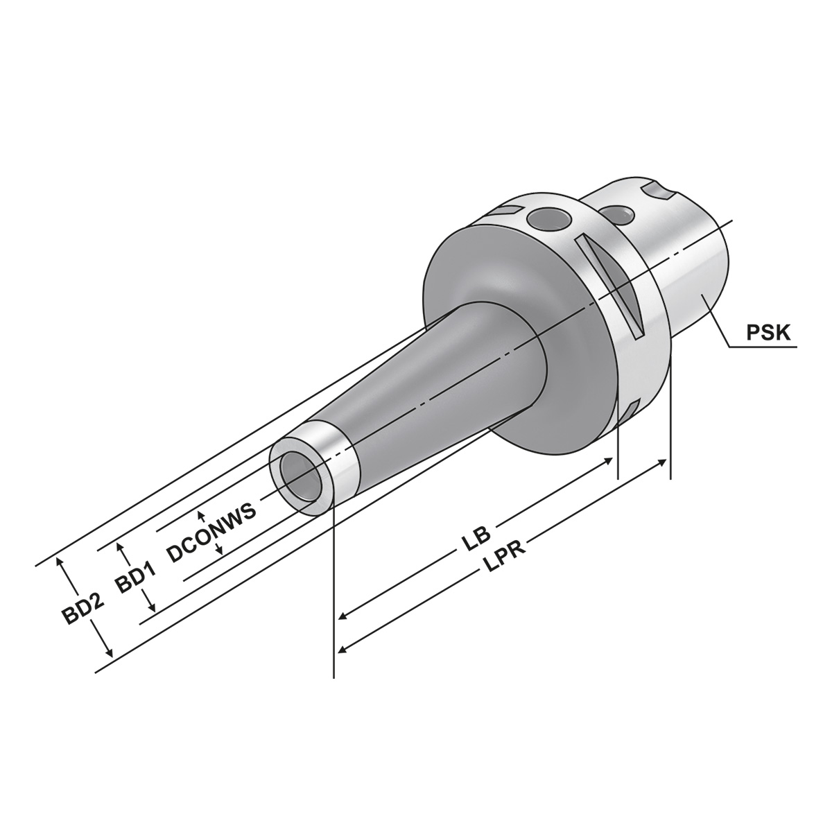 Fräsaufnahme für Einschraubfräser PSK 63-M8-105 ISO 26623