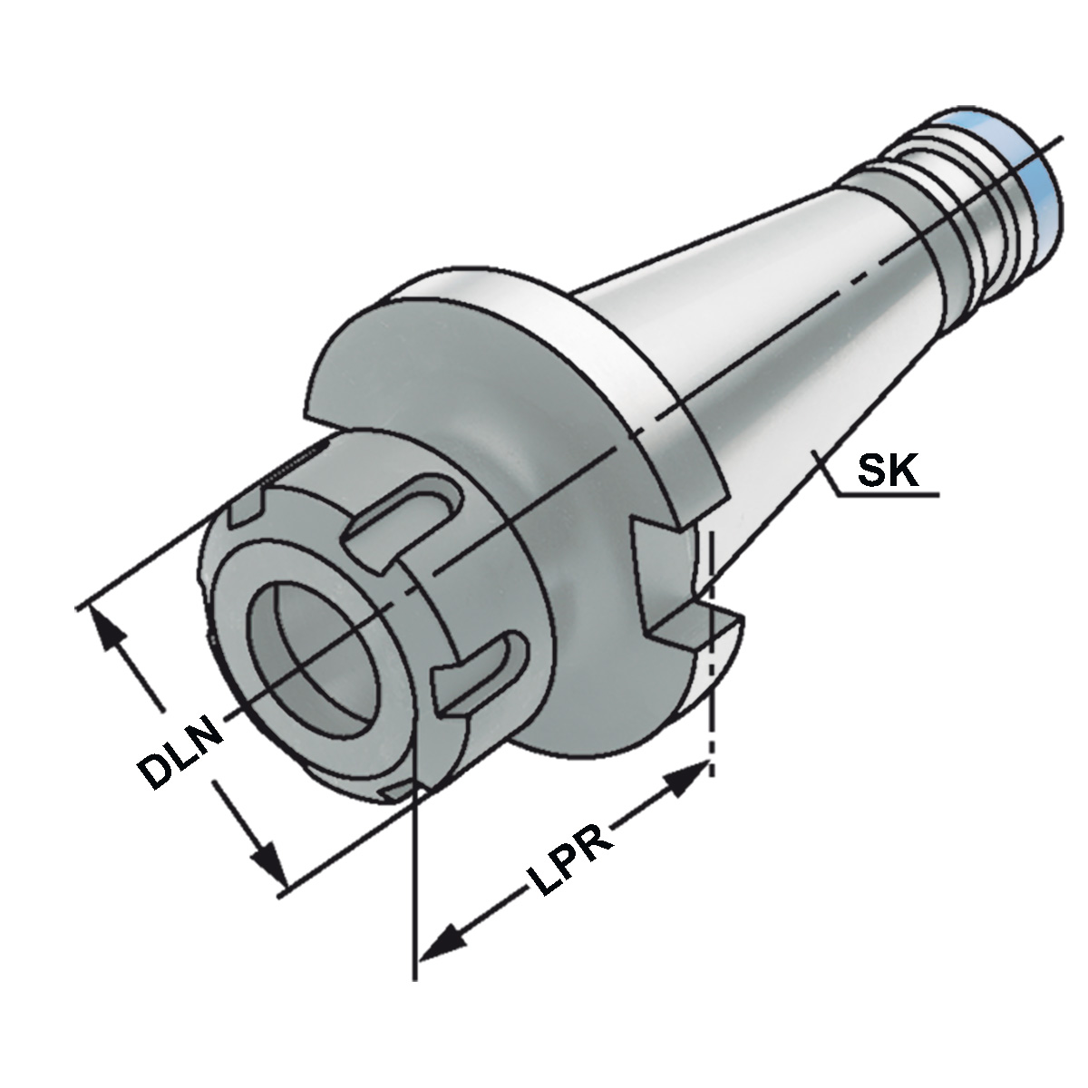 Spannfutter SK 40-2/16-50 ER25 DIN 2080