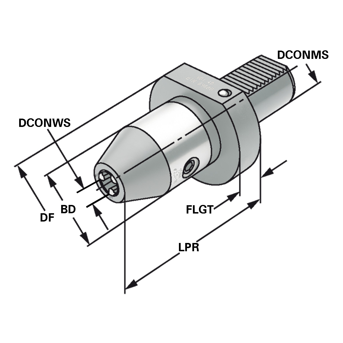 CNC-Bohrfutter 50x1-13 DIN 69880 (ISO 10889)