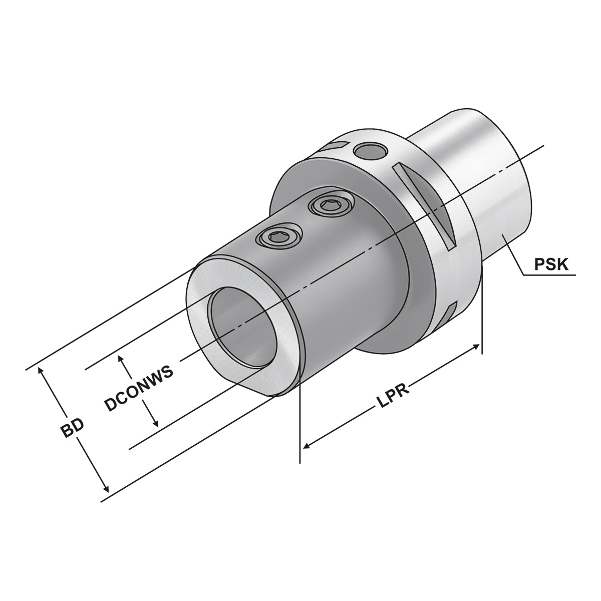 Bohrerhalter für Wendeplattenbohrer PSK 63-40-85 ISO 26623