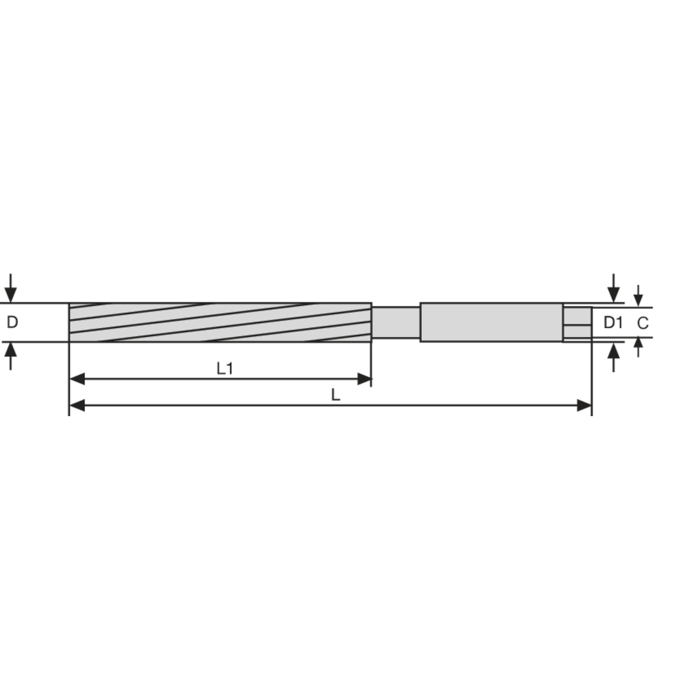 Hand-Reibahle HSS DIN206B, 1,5mm H7