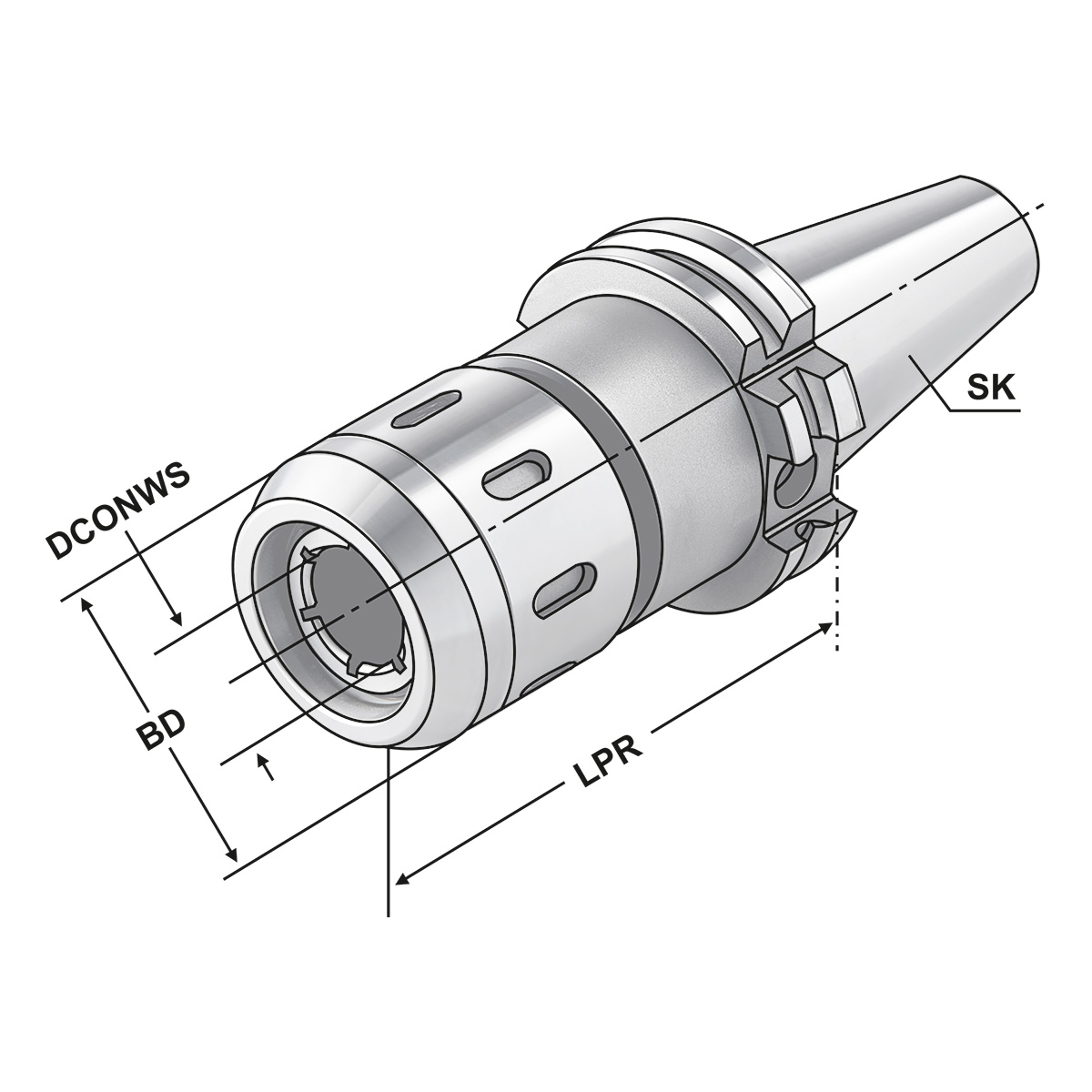 Hochleistungs-Kraftspannfutter SK 40-25-105