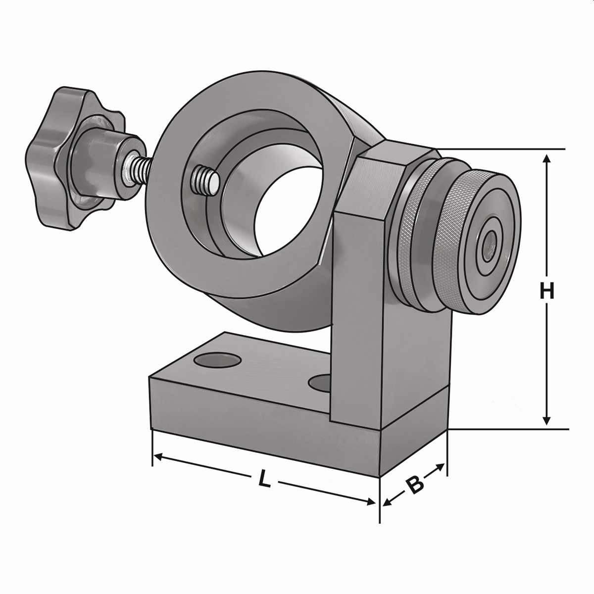 Universal-Montageblöcke HSK 40 aus Stahl, schwenkbar