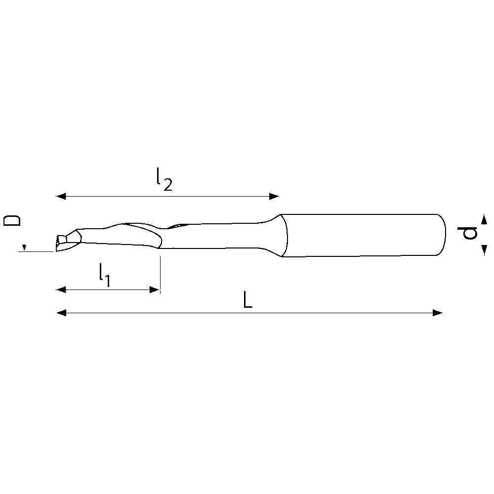 Einschneiden-Schaftfräser 30° lang HSS-E 4mm  Z=1 HA