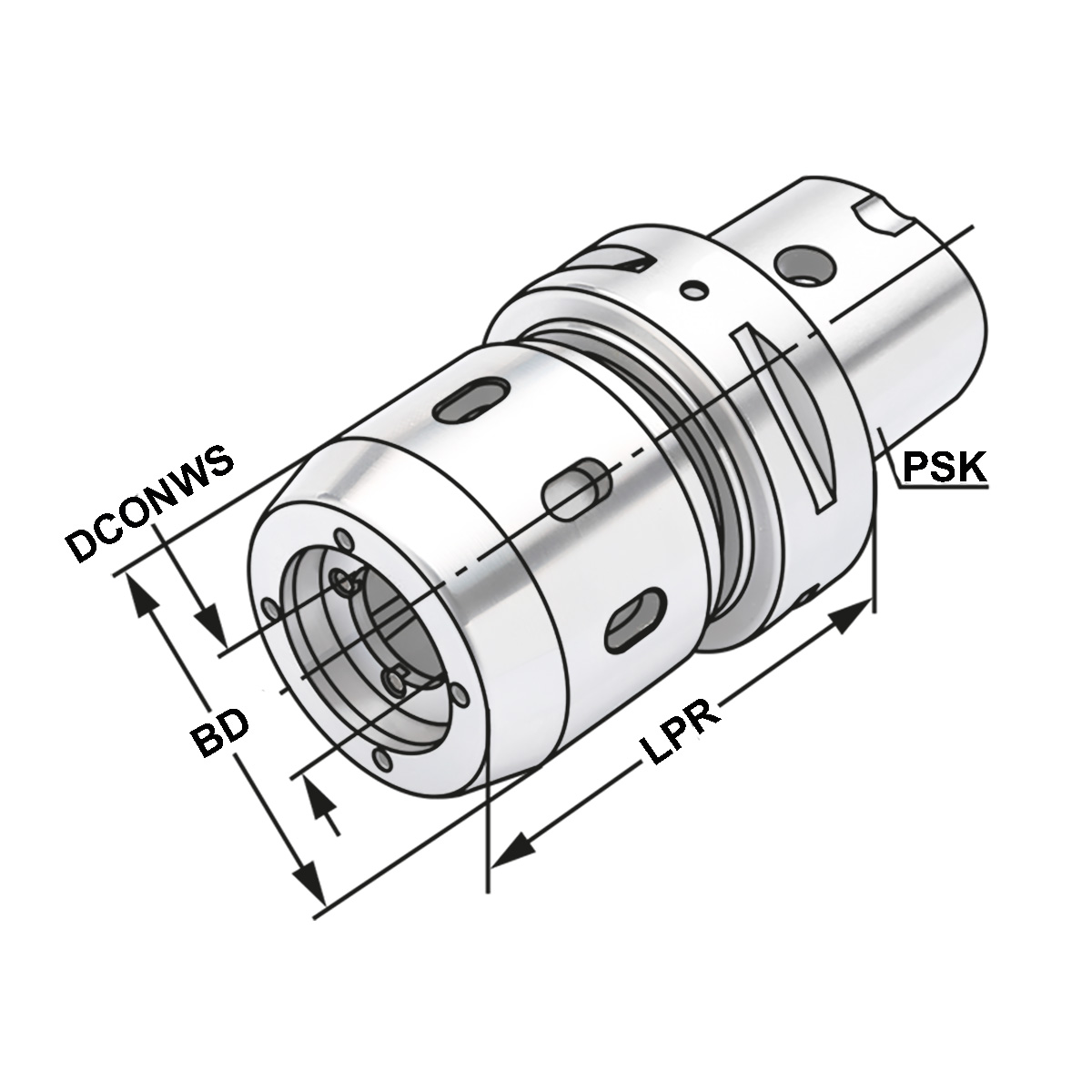 Hochleistungs-Kraftspannfutter PSK 63-20-75 ISO 26623