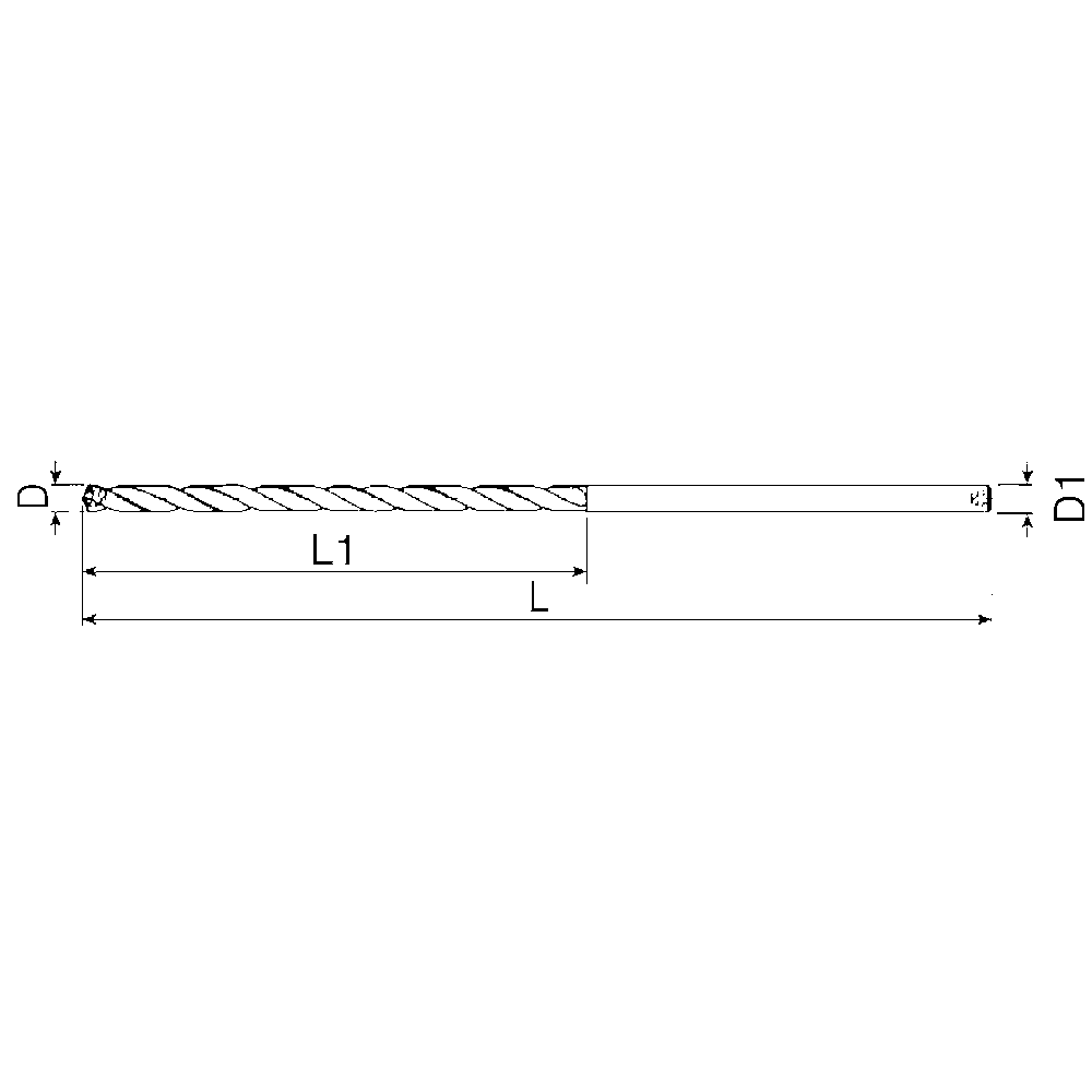 Hochleistungsbohrer VHM 20xD ADO 2,0mm IK D1=HA TiAlN