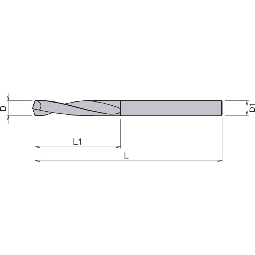 Bohr-Reibahle VHM 140° 5xD WN Typ N 3,98mm H7 IK TiAlN