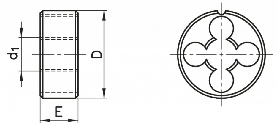 Schneideisen UNC 8-32