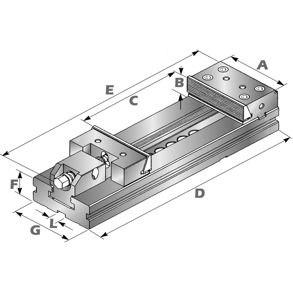 Präzisions-Schraubstock BB-125mm (150mm Öffnung)