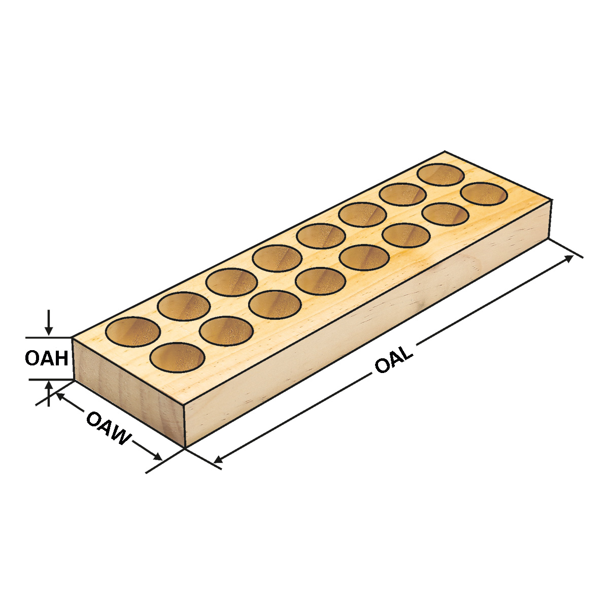 Holzsockel leer Gr. 10 (490EK)