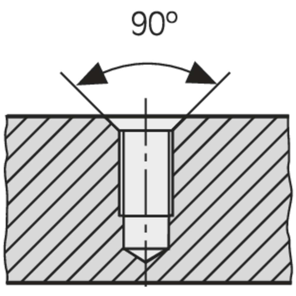 Stufenbohrer HSS DIN8378 90° für M3, 3,4x2,5mm Kernbohrung