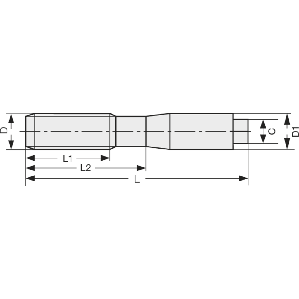 Maschinen-Gewindebohrer HSS-E DIN371B M4-LH Durchgang LH