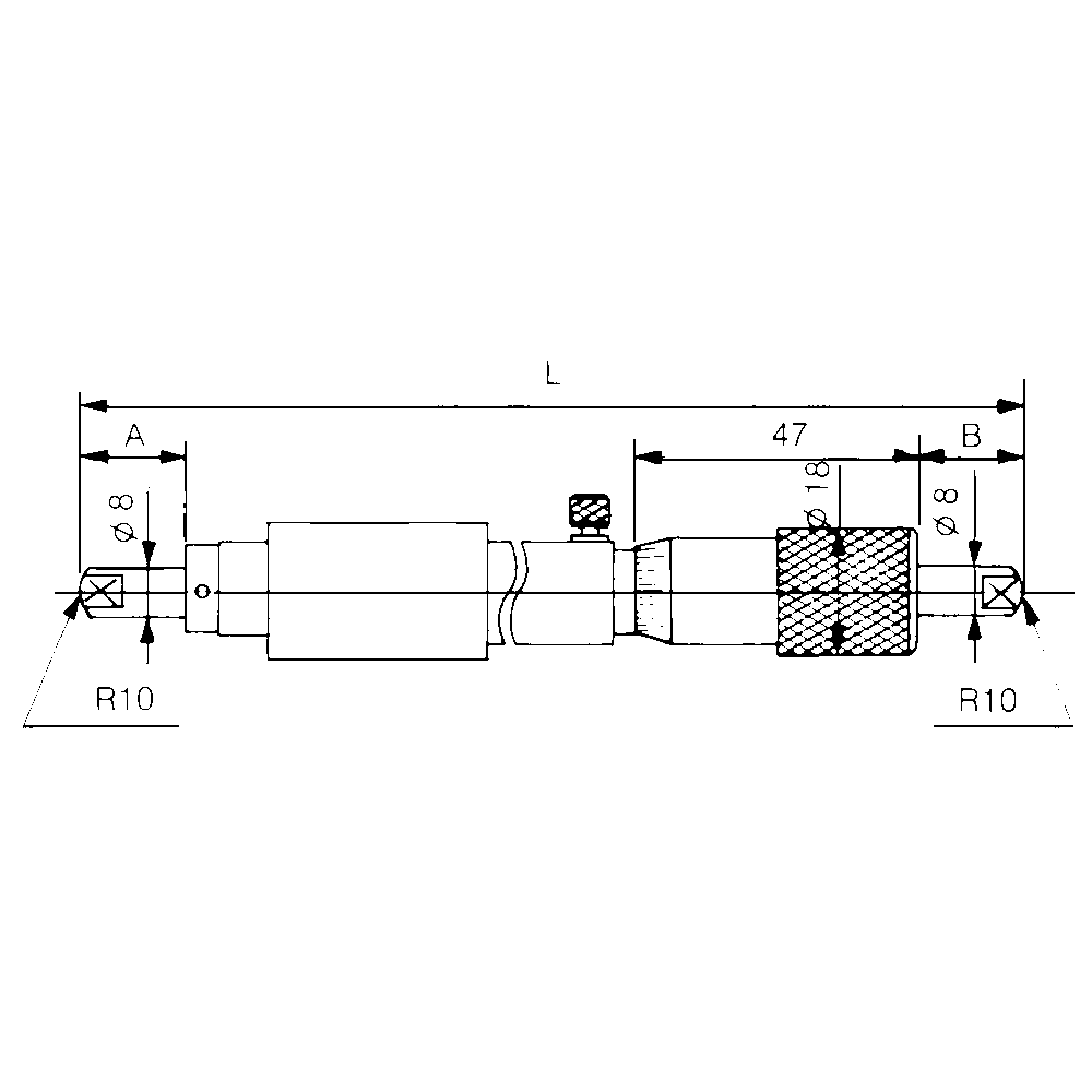 Innenmessschraube 100-125mm (0,01mm) feste Ausführung